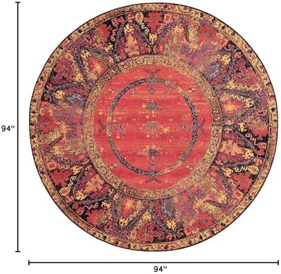 Unique Loom Outdoor Tribal Collection Area Rug - Quepos (7' 10" Round, Multi/ Black) - Image 2