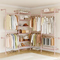 ONBRILL L4 Wall Mounted Heavy Duty Corner Industrial Pipe Clothing Rack by ONBRILL