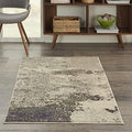 Nourison Home Celestial Ivory Grey 3' x 5' Area Rug - Easy Clean, Non Shedding, Bed Room, Living Room, Dining Room, Kitchen (3' x 5') by NourisonHome