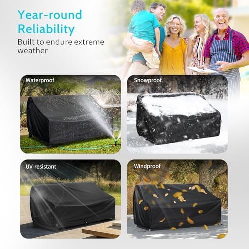 Outdoor Couch Cover Waterproof, Multi-Size for Patio Large Sofa - Image 3