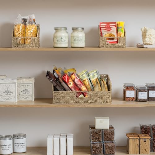 StorageWorks Seagrass Storage Baskets, Pantry Organizers and Storage,3-Pack - Image 5