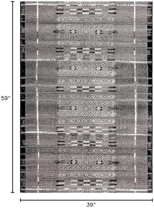 Liora Manne Marina Indoor/Outdoor Rug, 3'3" x 4'11", Tribal Stripe Silver - Image 3