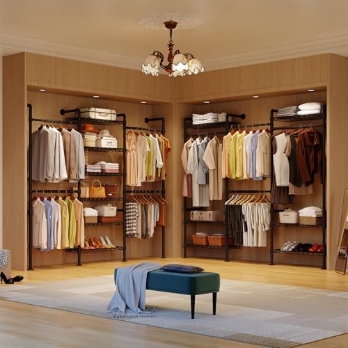 ONBRILL H3 Expandable Wall Mounted Closet System, Heavy Duty Clothing Rack - Image 3