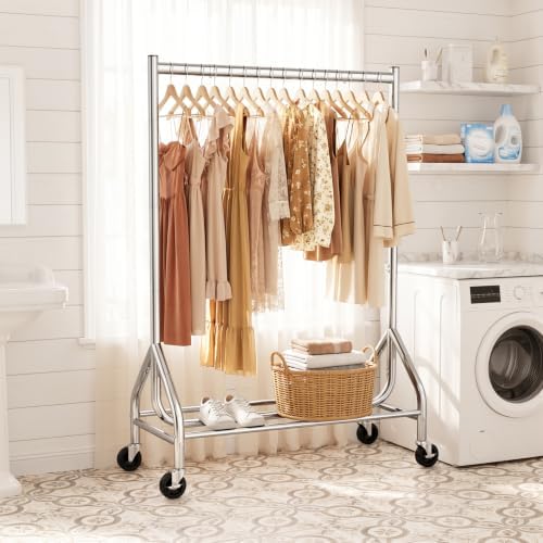 EAGMAK Heavy Duty Clothes Rack Load 268 LBS, 31.5 inch Hanging Rod, Silver - Image 7