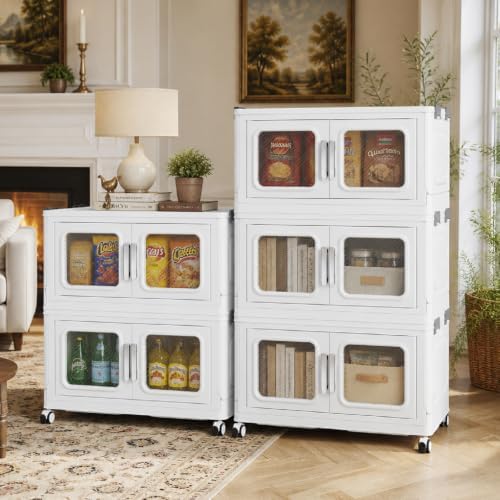 BROVIEW 300 Qt Extra Large Stackable Storage Bin with Lids, 5 Pack White by BROVIEW-EnjoytheArtofLife