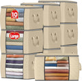Fab totes 90L Clothes Storage, Foldable Thick Fabric Blanket Storage Bags by Fabtotes