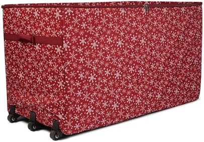 Covermates Christmas Tree Structured Rolling Storage Bag, Red Snowflake by Covermates