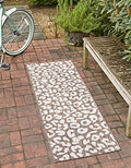 Unique Loom Outdoor Safari Collection Area Rug - Leopard (2' x 6' 1" Runner, Brown/ Light Brown) by UniqueLoom
