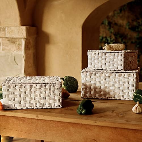 GRANNY SAYS Wicker Baskets with Lids, Woven Storage Basket with Lid - Image 4