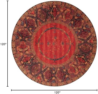 Unique Loom Outdoor Tribal Collection Area Rug - Quepos (10' Round, Multi/ Black) - Image 2