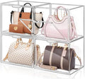 4 Packs Clear Handbag Storage Organizer for Closet by FODIENS