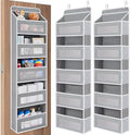 JARLINK Over the Door Organizer for Pantry, Bathroom, 5 Shelf Grey, 2 Pack by JARLINK