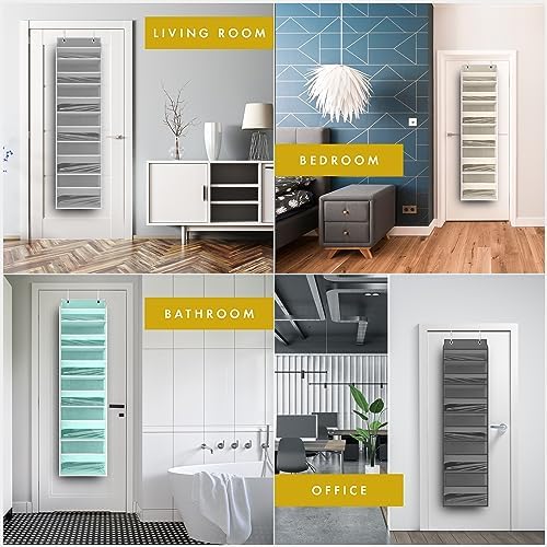HOMELUX THEORY Over the Door Organizer, 6-Tier, 100D Fabric Transparent 2pc - Image 5
