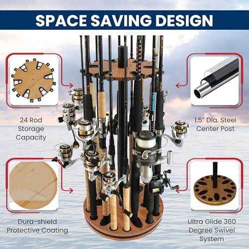 Rush Creek Creations 24 Rod Fishing Pole Holder, Tackle Box, Fishing Tackle - Image 3