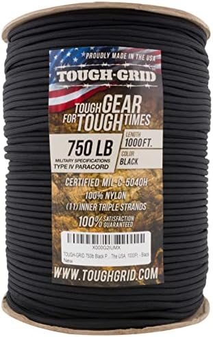 TOUGH-GRID 750 Paracord, 100% Nylon, Made in USA, Type IV Mil-Spec Cord - Image 3