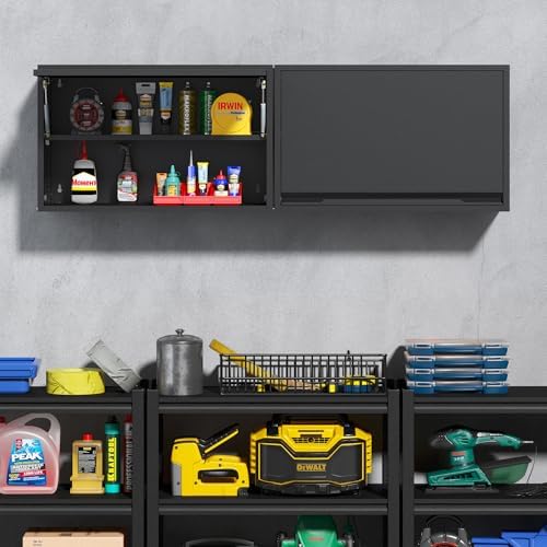 Coolsun Garage Wall Cabinet with Up-Flip Door, 19.7" H Metal Wall Cabinet - Image 2