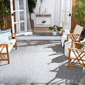 SAFAVIEH Courtyard Outdoor Square Rug 9', Grey & Navy CY8521-36812 by Unknown