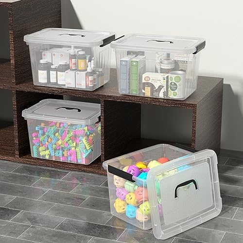 18 Quart Plastic Storage Bins with Lid, Clear Plastic Storage Tote, 4-Pack - Image 6