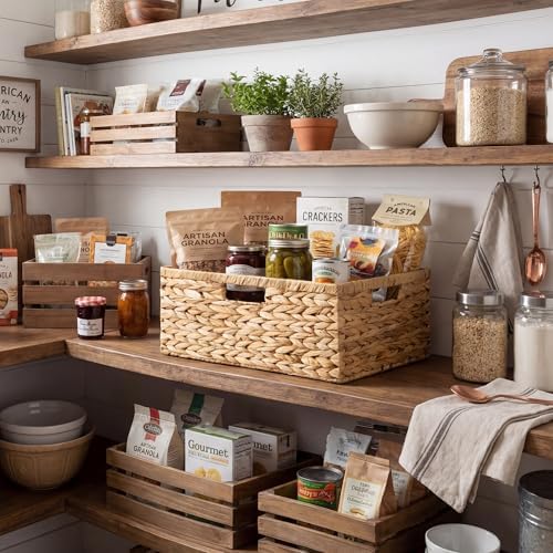 GRANNY SAYS Large Wicker Basket, Wicker Storage Baskets for Shelves, 1-Pack - Image 5