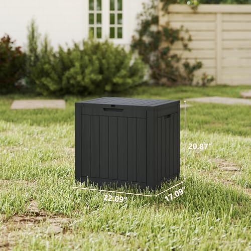35 Gallon deck box Outdoor Cushion Storage Waterproof, Outdoor Storage Box with Lockable Lid & UV-Resistant for Patio Furniture, Outdoor Cushions, Garden Tools and Pool Supplies, Black - Image 6