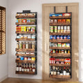 8-Tier Over The Door Pantry Organizer, Heavy-Duty Metal Wall Mount or Hanging Spice Rack, behind the door storage Shelves with Adjustable Basket, Back of Door Organizer for Kitchen Cabinet and Closet by DAOTENGQL