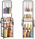 4-Tier Tall Purse Organizer for Closet with 5 Purse Hanger,6 Side Hooks by Hayexiha