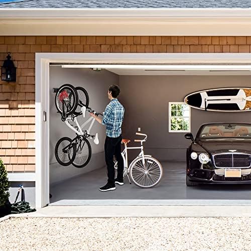 Ultrawall Bike Rack, Garage Bike Rack Wall Mount for 2 Bicycle and 1 Helmet, Heavy Duty Bike Storage for Home Space Saving Holds Up to 100lbs (Pack of 2) - Image 5