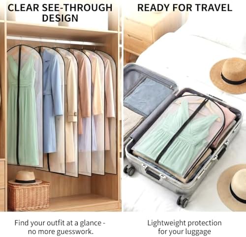 Amylove 20 Pcs 40/60/72" Suit Garment Bags for Closet Storage and Travel - Image 5