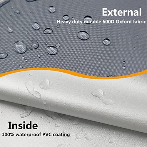 Waterproof Shelf Cover,600D Heavy Duty Dustproof Storage Wire Rack Covers,Outdoor Shelving Covers for Wire Shelves with Zipper 36''x24''x72'',Grey. - Image 5