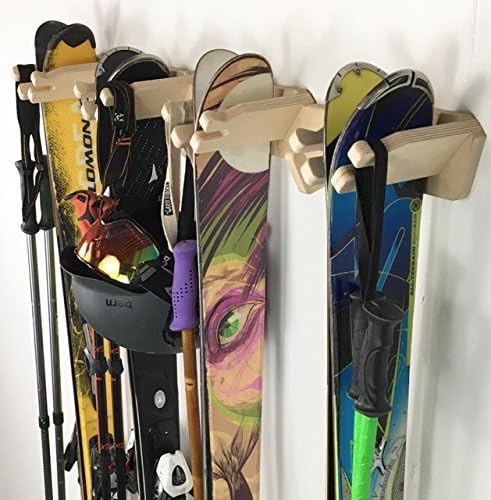 Pro Board Racks The Apres Vertical Ski Storage Rack (Holds 4 Sets of Skis) - Image 2