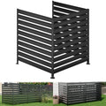 42" H x 38" W (3 Panels) Air Conditioner Fence Panels, Outdoor Freestanding Privacy Screens, Pool Equipment Enclosure, No Dig Trash Can Screens Fence Kit for Outside Backyard Patio Black by TaskStorz