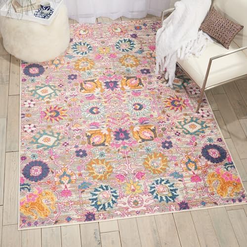 Nourison Home Passion Silver 5'3" x 7'3" Area Rug - Easy Clean, Non Shedding, Bed Room, Living Room, Dining Room, Kitchen (5' x 7') - Image 6