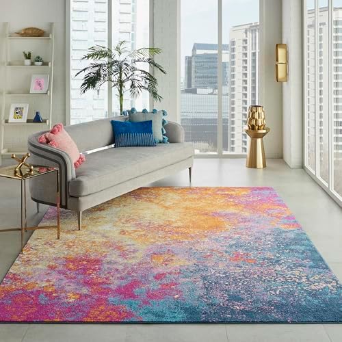 Nourison Home Passion 9' x 12' Multicolor Fabric Modern Area Rug (9' x 12') - Image 6