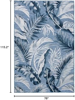 SAFAVIEH Washable Rug Outdoor Cabana Collection - 6'5" x 9'6", Black & Grey, Non-Shedding & Easy to Clean, Ideal for Patio, Backyard, Mudroom (CBN452H) - Image 2