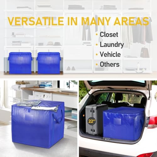 TICONN 6 Pack Extra Large Moving Bags with Zippers & Carrying Handles, Heavy-Duty Storage Tote Moving Boxes for Space Saving (6 PK, 45 Gallon) - Image 4
