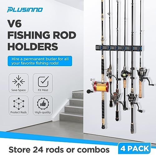 PLUSINNO V6 Vertical Fishing Rod Holder, Pole Holders for Heavy Combos - Image 2