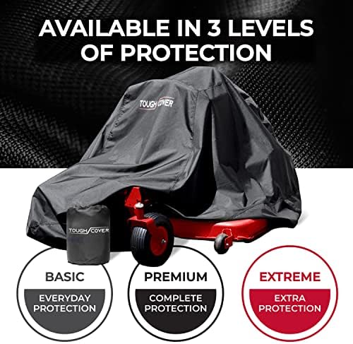 Tough Cover Zero-Turn Mower Cover, Premium 600D, Waterproof, Black - Image 4