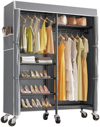 VIPEK R4C Rolling Clothes Rack with Cover, Portable Garment Rack on Wheels by VIPEK