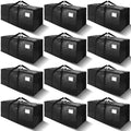 VELVETSURE 12 Pack Heavy Duty Extra Large Moving Bags W/Backpack Straps - Strong Handles & Zippers, Storage Totes For Space Saving, Fold Flat, Alternative to Moving Box and Storage Bin, Black by VELVETSURE