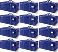 12 Pack Extra Heavy Duty Large Moving Bags with Strong Zipper & Carrying Handles, Sturdy Clothes Storage Bag Totes Bins, Packing Bags Moving Boxes College Moving Supplies, Dark Blue - 40 gal by WTREE