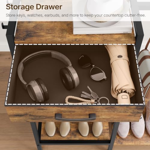 YATINEY 5-Tier Wooden Shoe Rack, Shoe and Purse Organizer for Closet - Image 5