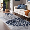 Luul Home Floral Indoor Outdoor Runner Rugs 2x7 Entryway Rug, Kitchen, Hallway Rug Washable Stain Resistant Outside Carpet Blue 2 x 7 by Unknown