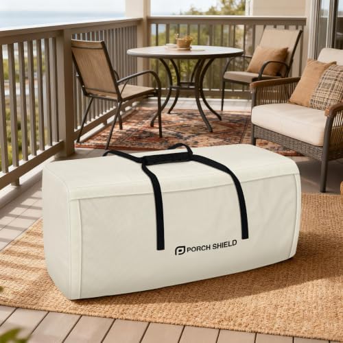 Porch Shield Outdoor Cushion Storage Bag 62" L x 20" W x 28" H, Beige - Image 6