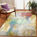 Liora Manne Marina Indoor/Outdoor Power Loomed Synthetic Blend Low Profile Area Rug - Contemporary Graphic Casual Colorful (Watercolor Pastel) (6'6" x 9'4") by LushDecor