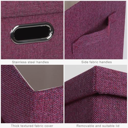 Storage Bins with Lids Fabric Closet Organizers Cubes Office Organization - Image 7