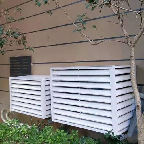 Outdoor Air Conditioner Cover Aluminum, All Weather Protective Cover, Trash Can Enclosure Freestanding Privacy Screen Fence Panels AC Unit Cover Flower Stand Condenser Pool Equipment Enclosure ( Color - Image 4
