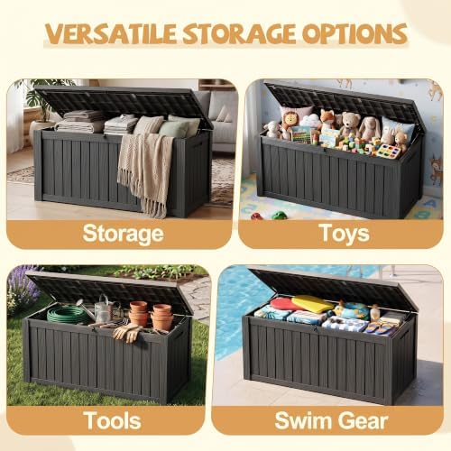 Outdoor Storage Box Waterproof, 220 Gal Gen 2 Resin Deck Box With Wheels - Image 5