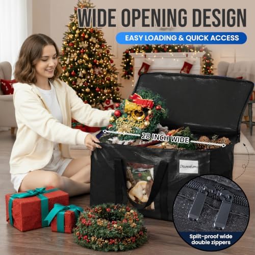 TAILI 6 Pack Black Extra Large Moving Bags,Storage Bag with Visible Window - Image 4