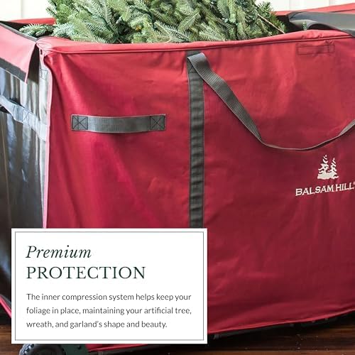 Balsam Hill Rolling Multi-Purpose Greenery Bag - Premium Christmas Tree Storage with Heavy-Duty Wheels and Compression System for Trees and Holiday Garland Protection - Image 3