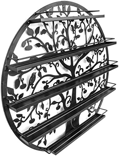 Sorbus Nail Polish Wall Rack, 5-Tier Metal Display, Wall Mounted (Black) - Image 3